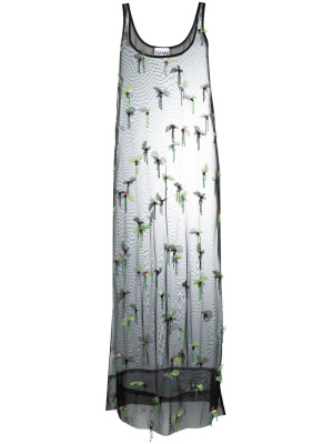 

Embellished mesh slip dress, GANNI Embellished mesh slip dress