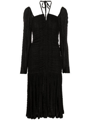 

Halterneck ruched dress, GANNI Halterneck ruched dress