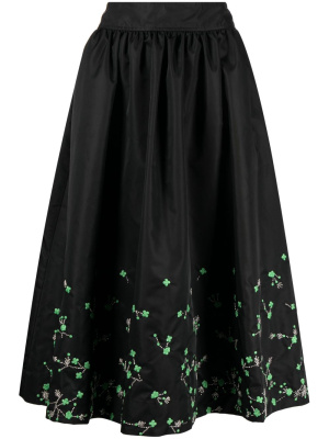 

Embellished-floral midi skirt, GANNI Embellished-floral midi skirt