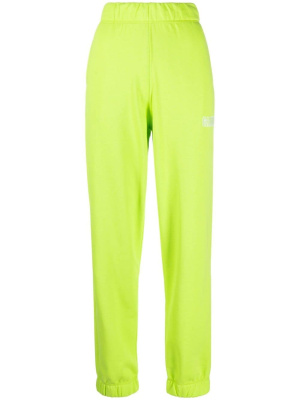 

Logo-embroidered fleece joggers, GANNI Logo-embroidered fleece joggers