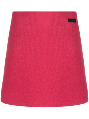 

Logo-patch pencil skirt, GANNI Logo-patch pencil skirt