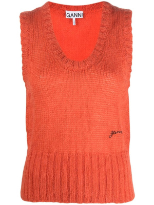 

Sleeveless knitted vest, GANNI Sleeveless knitted vest