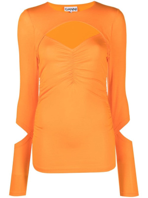 

Cut-out long-sleeved top, GANNI Cut-out long-sleeved top