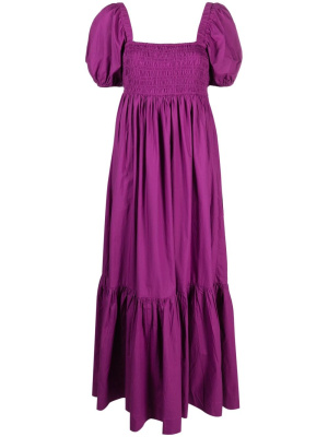 

Smocked organic cotton dress, GANNI Smocked organic cotton dress