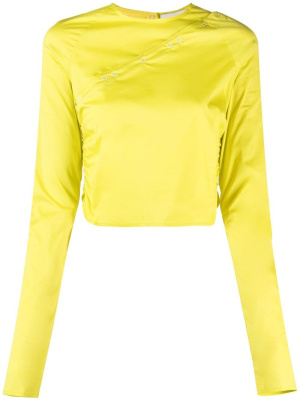 

Crew-neck long-sleeved blouse, GANNI Crew-neck long-sleeved blouse