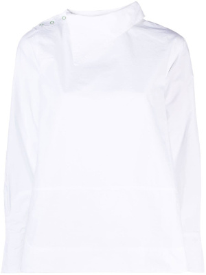 

Asymmetric organic cotton shirt, GANNI Asymmetric organic cotton shirt