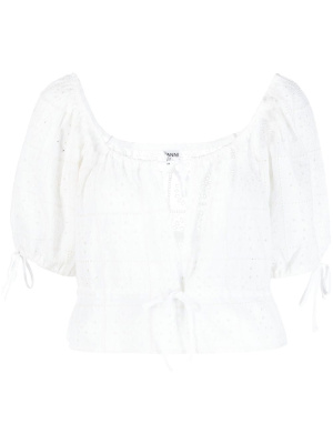 

Broderie anglaise organic cotton top, GANNI Broderie anglaise organic cotton top