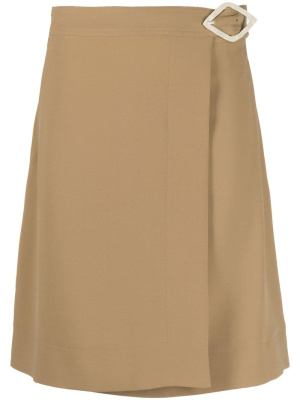 

Buckle-detail A-line skirt, GANNI Buckle-detail A-line skirt