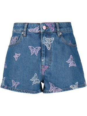 

Butterfly denim shorts, GANNI Butterfly denim shorts