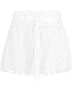 

Broderie anglaise organic cotton miniskirt, GANNI Broderie anglaise organic cotton miniskirt