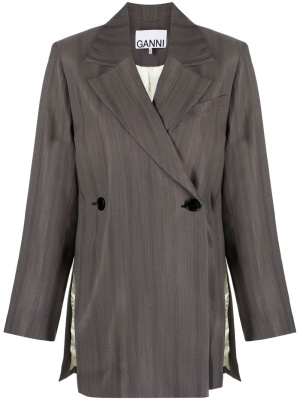 

Cut-out double-breasted blazer, GANNI Cut-out double-breasted blazer