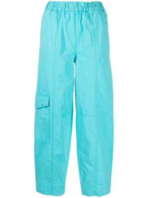 

Cotton-Canvas Curve Pants, GANNI Cotton-Canvas Curve Pants