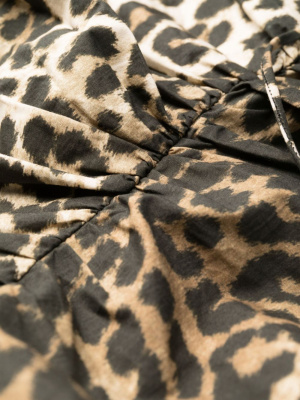 

Leopard-print organic cotton dress, GANNI Leopard-print organic cotton dress