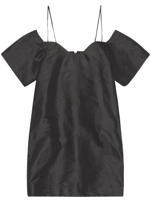 

Plain cold-shoulder mini dress, GANNI Plain cold-shoulder mini dress