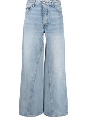 

Seam-detail wide-leg jeans, GANNI Seam-detail wide-leg jeans