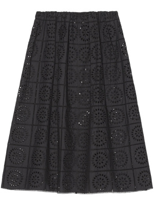 

Broderie-anglaise straight skirt, GANNI Broderie-anglaise straight skirt