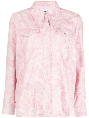 

Paisley-print denim jacket, GANNI Paisley-print denim jacket