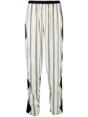 

Mix Slub straight-leg trousers, GANNI Mix Slub straight-leg trousers