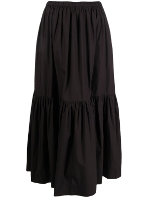 

Organic cotton flounced maxi skirt, GANNI Organic cotton flounced maxi skirt