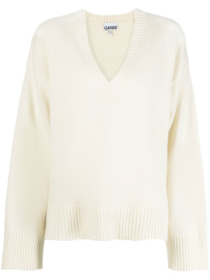 

V-neck knitted jumper, GANNI V-neck knitted jumper