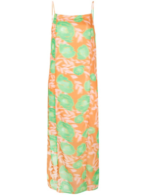 

Floral-print slip dress, GANNI Floral-print slip dress