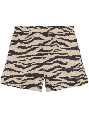 

Zebra-print crinked shorts, GANNI Zebra-print crinked shorts