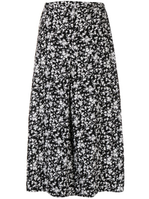 

Floral-print wrap skirt, GANNI Floral-print wrap skirt
