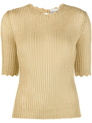 

Cut-out ribbed top, GANNI Cut-out ribbed top