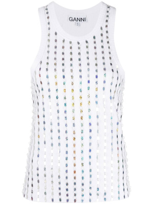 

Embellished tank top, GANNI Embellished tank top