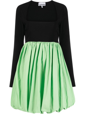 

Two-tone puffball minidress, GANNI Two-tone puffball minidress
