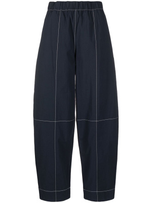 

Panelled elasticated-waist trousers, GANNI Panelled elasticated-waist trousers