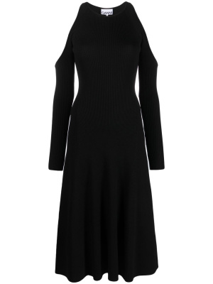 

Melange cut-out midi dress, GANNI Melange cut-out midi dress