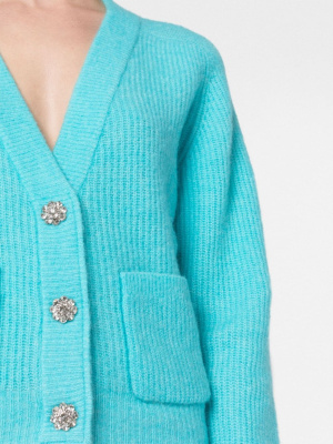

Embellished-button cardigan, GANNI Embellished-button cardigan