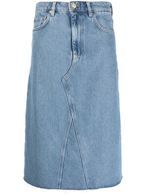 

High-waist denim skirt, GANNI High-waist denim skirt