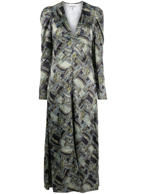 

Paisley-print maxi dress, GANNI Paisley-print maxi dress