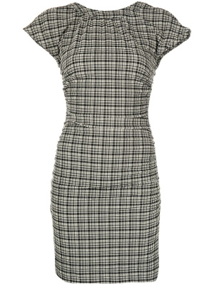 

Check-print mini dress, GANNI Check-print mini dress