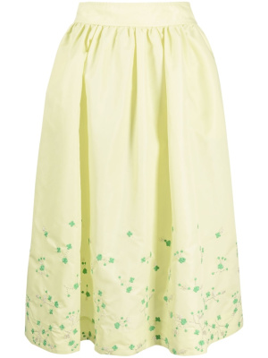 

Floral-embroidered skirt, GANNI Floral-embroidered skirt