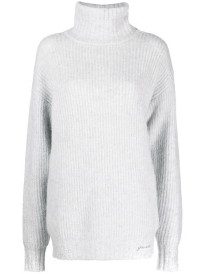 

Ribbed-knit roll-neck jumper, GANNI Ribbed-knit roll-neck jumper