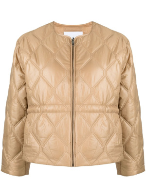 

Quilted zip-up jacket, GANNI Quilted zip-up jacket