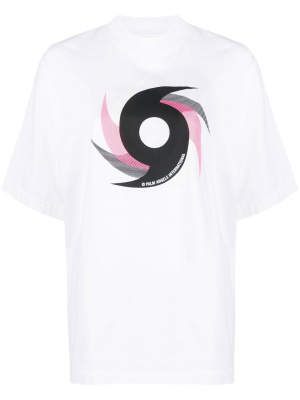 

Hurricane Logo-print cotton T-shirt, Palm Angels Hurricane Logo-print cotton T-shirt