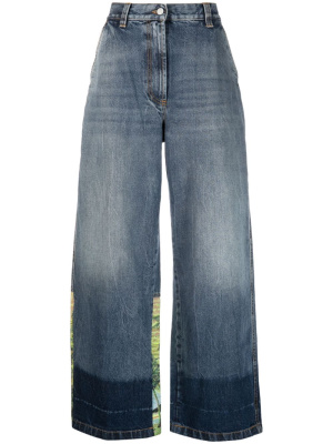 

Sunrise panelled wide-leg jeans, Palm Angels Sunrise panelled wide-leg jeans