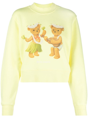 

Teddy-print crew-neck sweatshirt, Palm Angels Teddy-print crew-neck sweatshirt