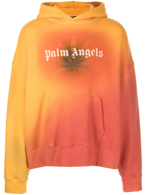 

Degradé-effect logo-print hoodie, Palm Angels Degradé-effect logo-print hoodie