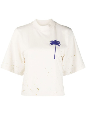 

Logo-print oversized T-shirt, Palm Angels Logo-print oversized T-shirt