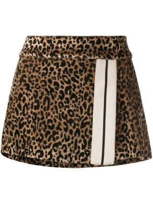 

Leopard-print A-line miniskirt, Palm Angels Leopard-print A-line miniskirt