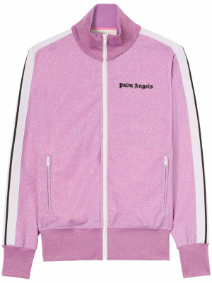 

Glittered logo-print track jacket, Palm Angels Glittered logo-print track jacket