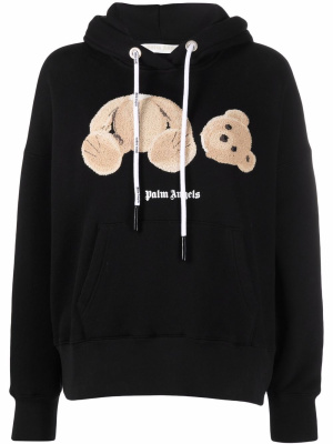 

Bear logo print hoodie, Palm Angels Bear logo print hoodie