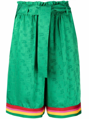 

Logo-print high-waisted shorts, Palm Angels Logo-print high-waisted shorts