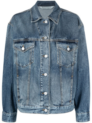 

Sunrise-print denim jacket, Palm Angels Sunrise-print denim jacket