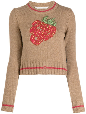 

Logo-patch cropped jumper, Palm Angels Logo-patch cropped jumper